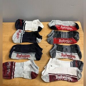Budweiser Casual Socks - Red, Black, Gray, White